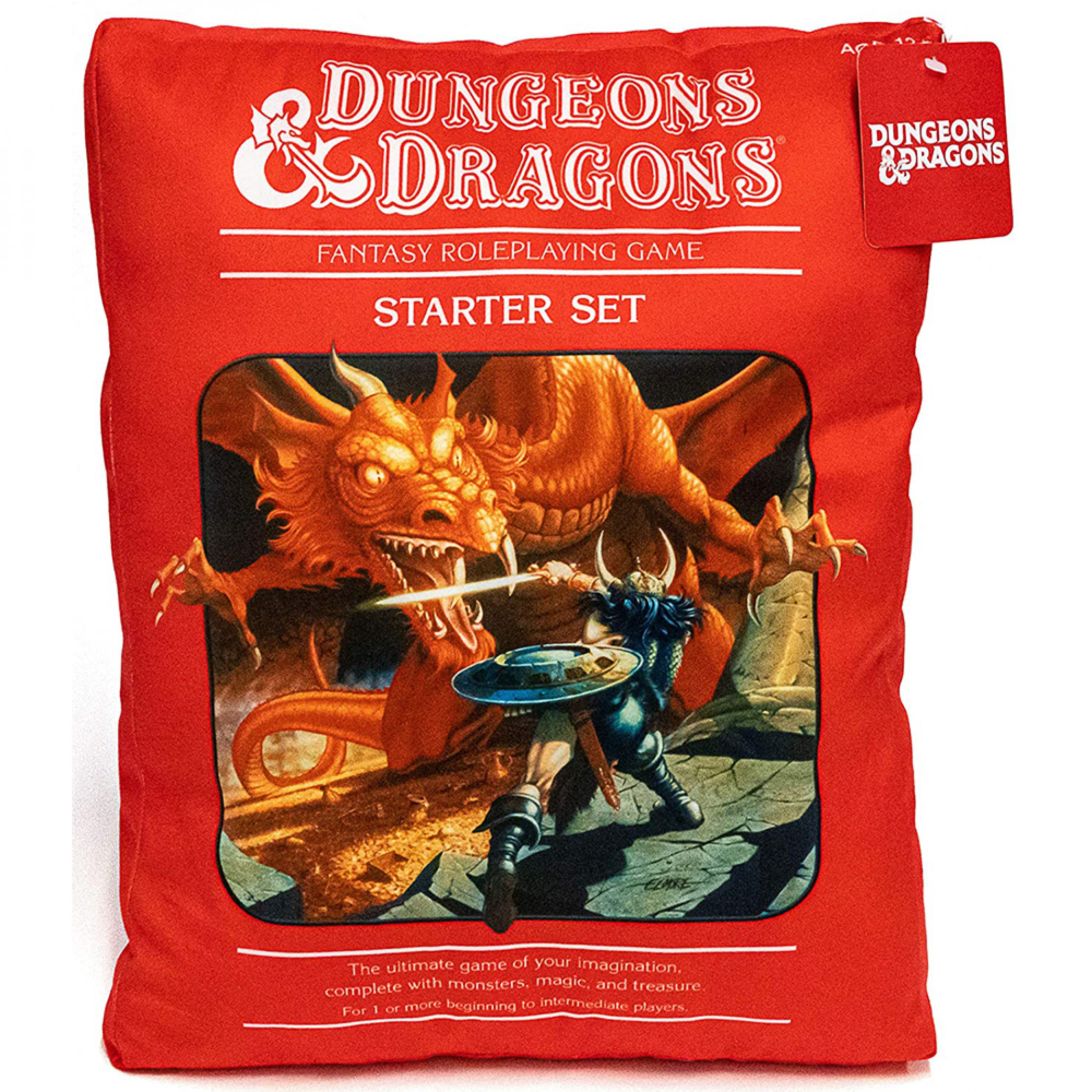 Dungeons & Dragons Red Box Shaped Pillow